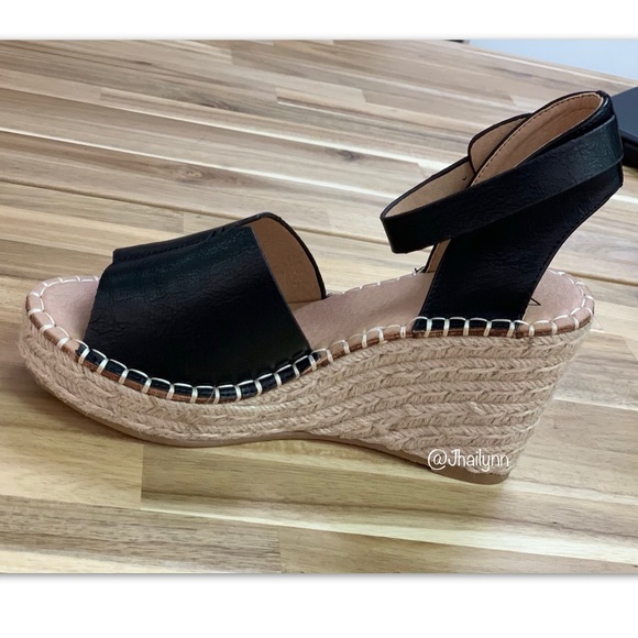 BLACK ESPADRILLE WEDGE - Picture 4 of 6